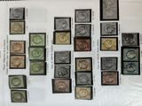a lot of stamps that are on a sheet of paper