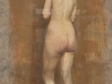 an image of a painting of a nude woman standing in front of a mirror