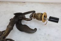Paire d'appliques à un bras de lumière en bronze à double pa… (photo 4)