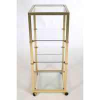VANDEL Pierre à Paris. ETAGERE MODERNISTE en laiton reposant… (photo 2)
