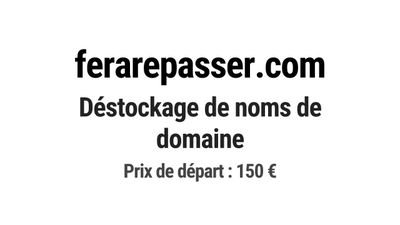 Nom de domaine ferarepasser.com.