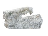 a stone sculpture of a man ' s face on a white background