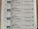 a sheet of paper on a table with a calculator next to it