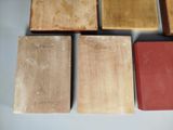 four different types of wood are arranged on a table