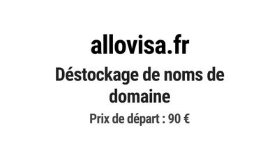 Nom de domaine allovisa.fr. Catégorie: Juridique.