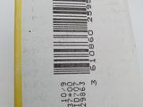 the back of a white box with a barcode on it
