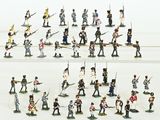un grand nombre de soldats de plomb qui font la queue