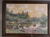 a picture of a painting hanging on the wall