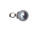 an image of a black pearl pendant on a white background