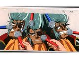 a picture of a group of anime characters with microphones