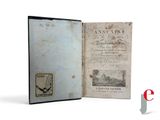 an old book with a picture of a man in a boat on it