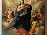 une image représentant un tableau de l'Immaculée entourée d'anges