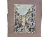an image of a painting of a city street with buildings