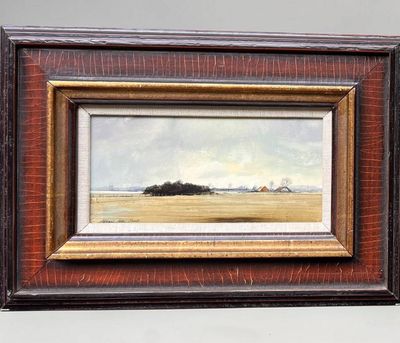 Michael John HUNT (1941) Paysage de campagne Huile sur panne…