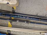 a close up of a pair of skis and a pair of shoes
