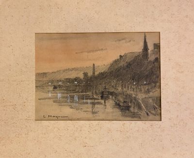 une photo d'une photo d'une ville au bord de l'eau