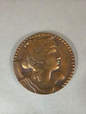 an image of a gold coin with a woman ' s face on it