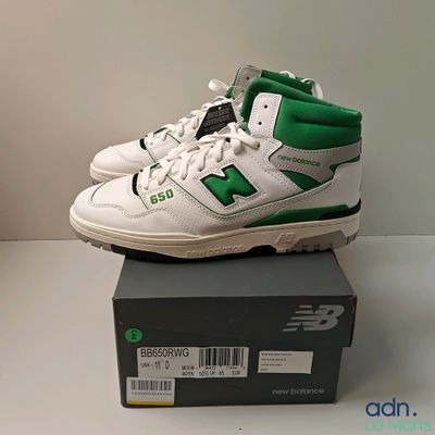 a box with a pair of new balance shoes on top of it