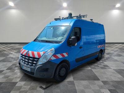 the blue van is parked on a checkered floor in a room