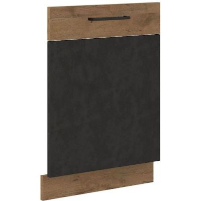 un gros plan sur un tableau noir et marron accroché au mur