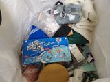 a plastic bag filled with various items in it