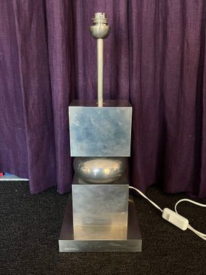 Lampe en métal argenté Circa 1970