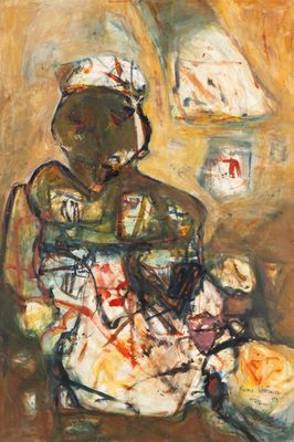 Kiro Urdin (1945) 'Composition figurative'. Technique mixte …