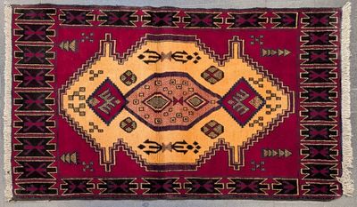 Tapis Beloutch Iran , fait main en laine, 150x92 (S652)