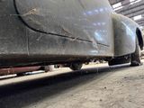 a close up view of a car in a garage