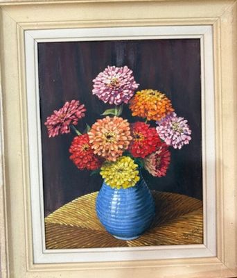 Ensemble cpt : SEXTIUS (XXè) "nature morte aux fleurs" gouac…