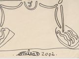 an image of a drawing of a man holding a knife and fork