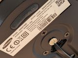 a close up of a cable connected to a speaker