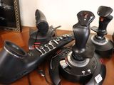 a lot of remote controls sitting on a table