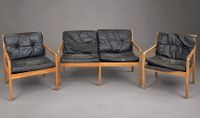 Ensemble de salon comprenant une banquette 2 places et deux …