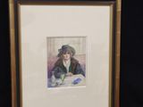 an image of a picture of a man sitting at a table