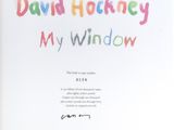 the cover of a book with a drawing of a rainbow - colored window