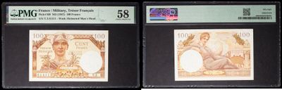 two different types of currency are displayed on a black background