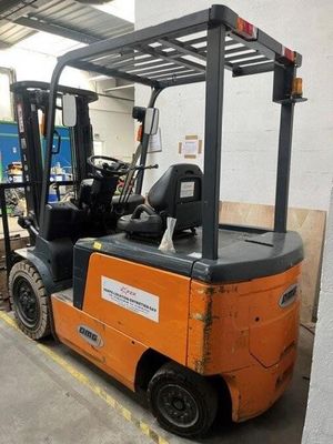 a fork lift truck parked in a warehouse