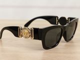 versa versa versa versa sunglasses with gold hardware and black lenses