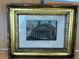 a picture of a picture of a building on the wall
