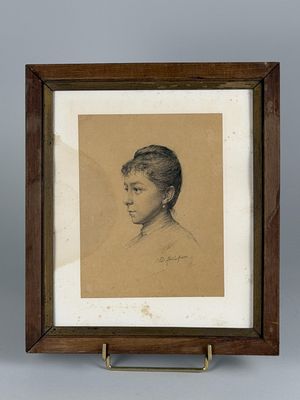 Paul Abel LEFEBVRE (1859-?). "Portrait de femme".