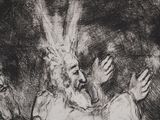 an image of a black and white drawing of a man with a crown on his head