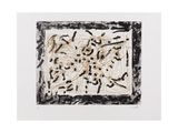 a black and white drawing of a square with black and white paint