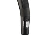 a close up of a black hair clipper on a white background