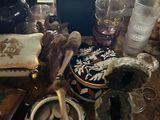 a table that has a lot of items on it