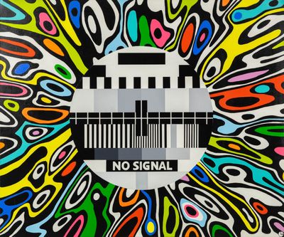 Olivier Ameye (1973) 'No Signal', acrylique sur toile (2017)…