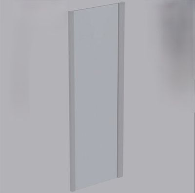 Paroi de douche fixe en verre transparent, 80 cm, profilé mu…