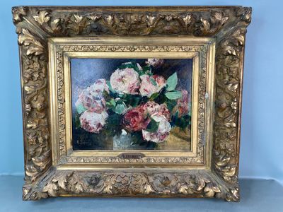JEANNIN Georges (1841-1925) Bouquet de roses