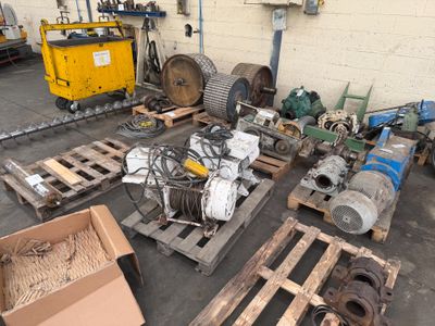 many different types of machinery in a warehouse