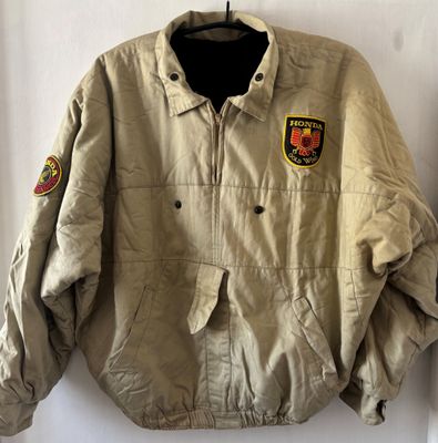 an image of a jacket hanging on a wall in a room